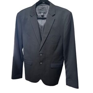H&M Regular Fit Black Two Button Blazer Sport Coat Jacket Men's 38R